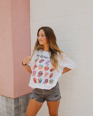 Rolling Stones Licks Over Time White Tee - shoplivylu