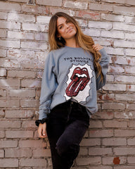Rolling Stones Santiago Light Blue Sweatshirt (FINAL SALE) - shoplivylu