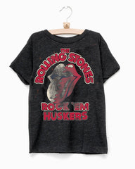 Children's Rolling Stones Rock 'Em Huskers Charcoal Tee - shoplivylu