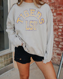 LSU Mega Arch Sand Thrifted Sweatshirt - shoplivylu