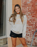 LSU Mega Arch Sand Thrifted Sweatshirt - shoplivylu