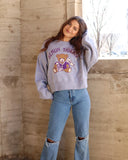 LSU Tigers Bear Gray Oversized Crew Sweatshirt - shoplivylu