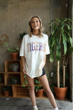 LSU Tigers Tartan Off White Thrifted Tee