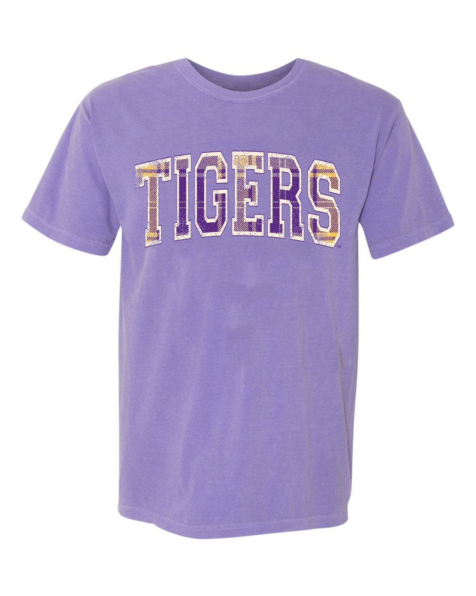 LSU Tigers Tartan Violet Tee - shoplivylu