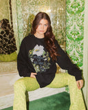Nothing But Flowers Black Thrifted Sweatshirt - shoplivylu