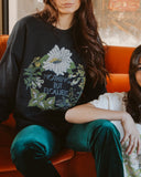 Nothing But Flowers Black Thrifted Sweatshirt - shoplivylu