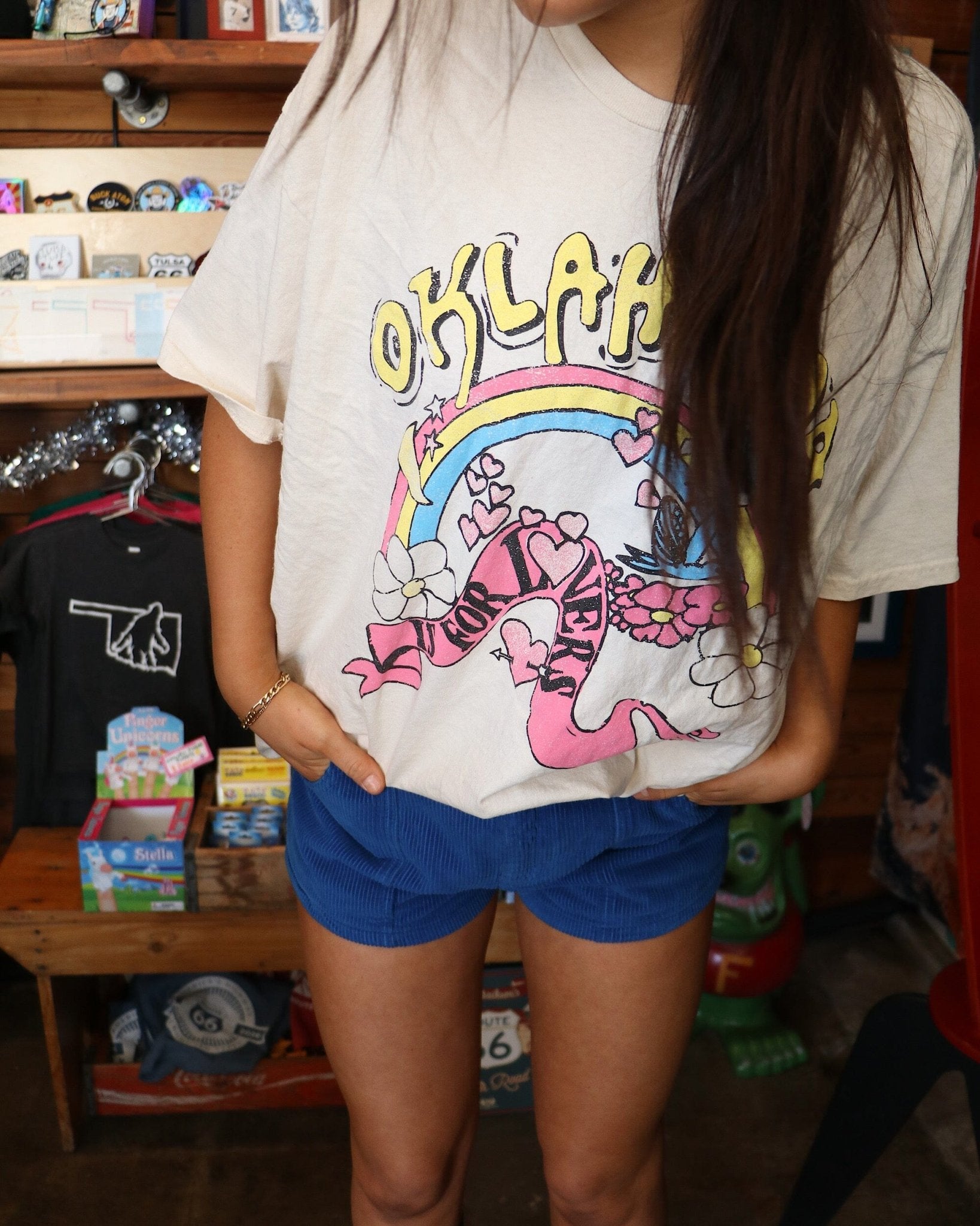 OK is for Lovers Off White Thrifted Tee - shoplivylu