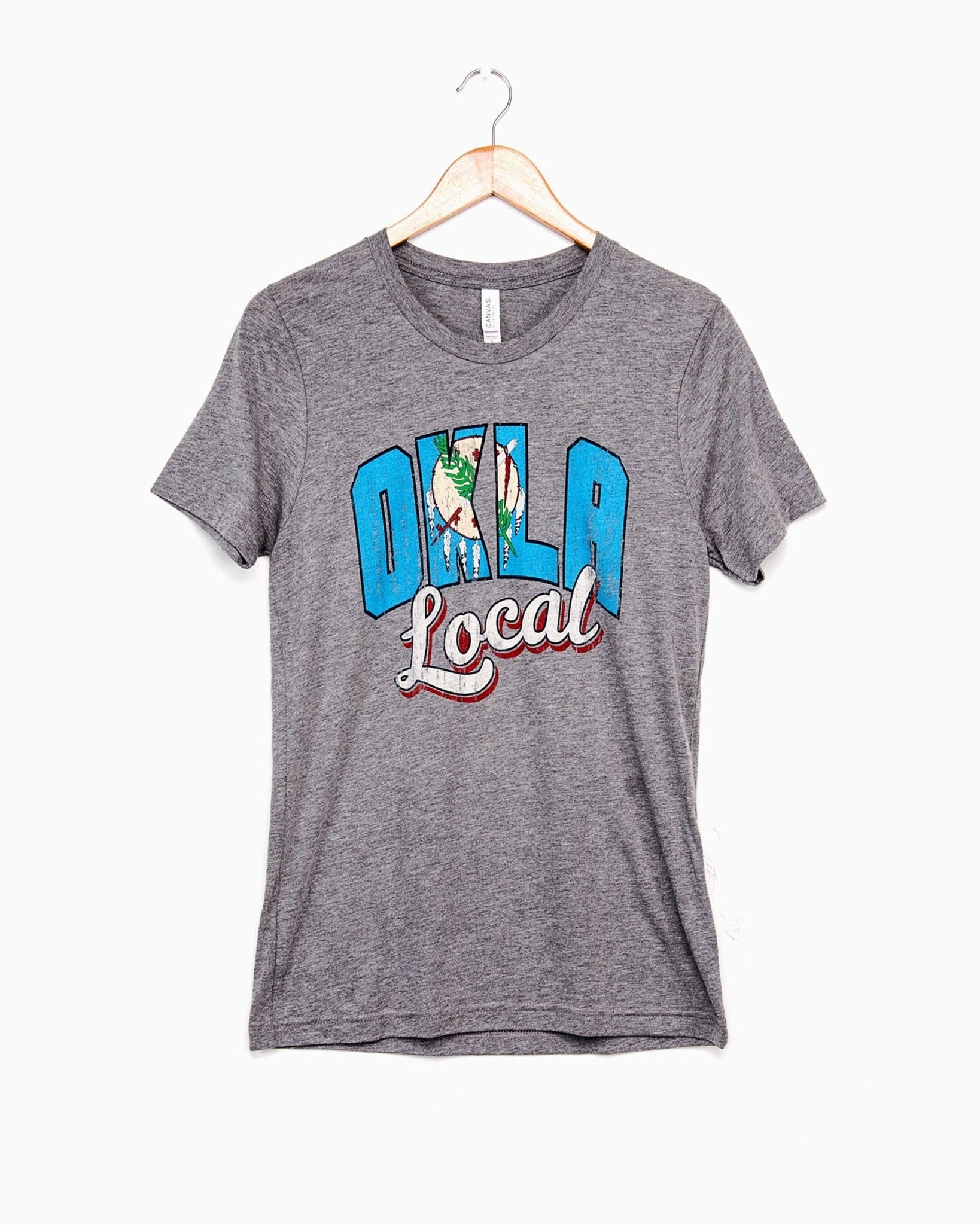 Okla Local Flag Gray Tri-Blend Tee (1309051256935)