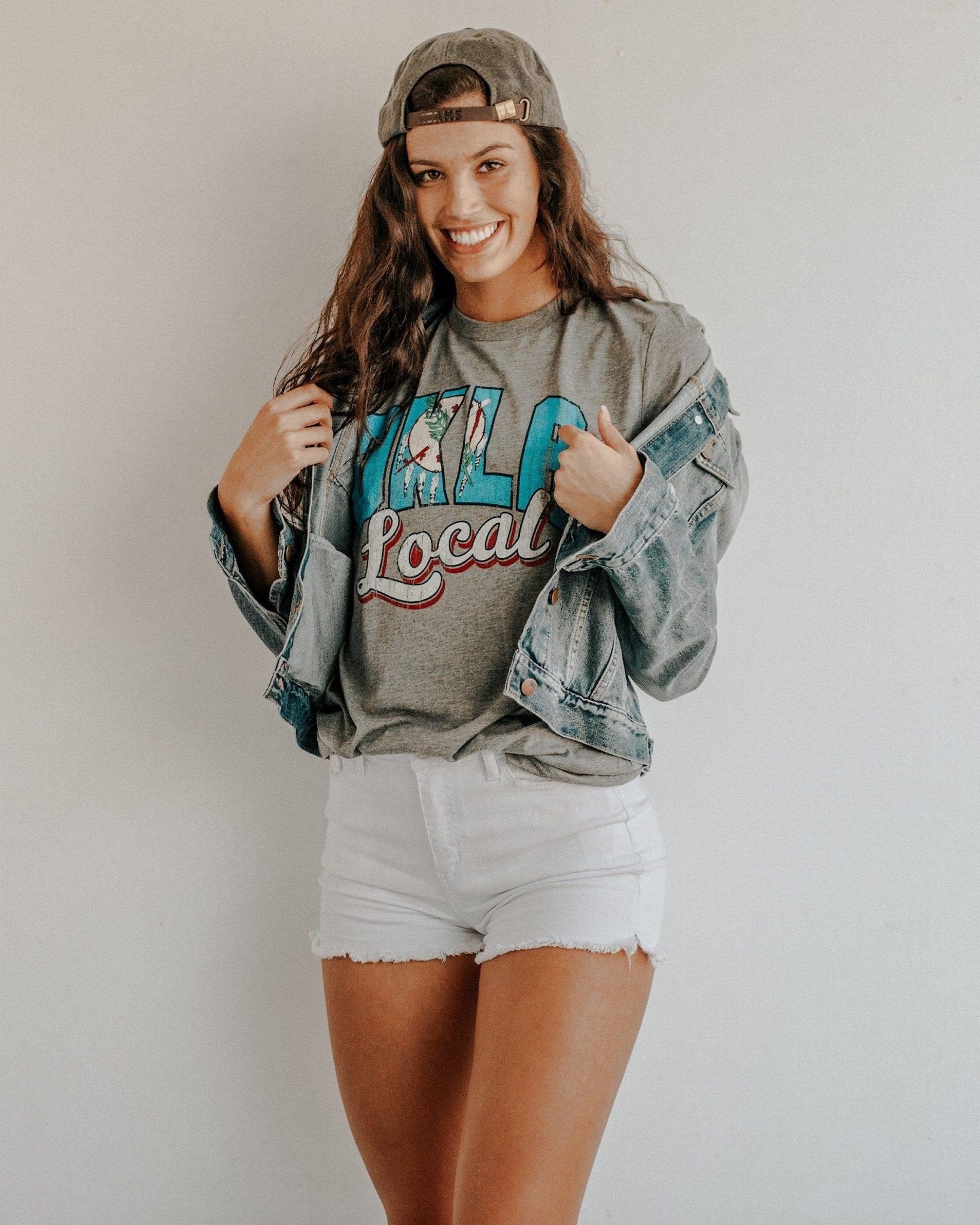Okla Local Flag Gray Tri-Blend Tee - shoplivylu