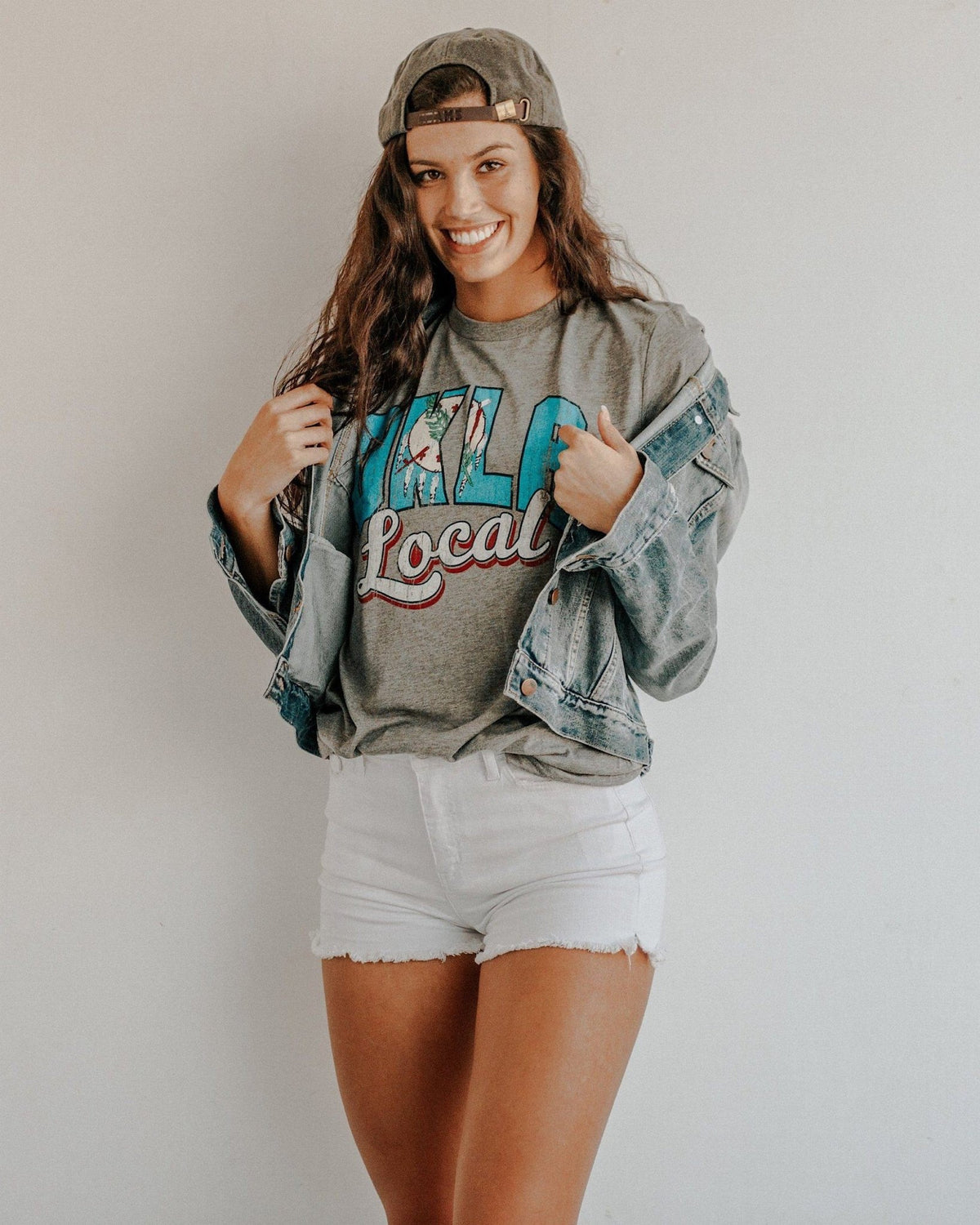 Okla Local Flag Gray Tri-Blend Tee - shoplivylu