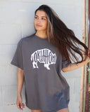 Oklahoma Bison Charcoal Thrifted Tee - shoplivylu