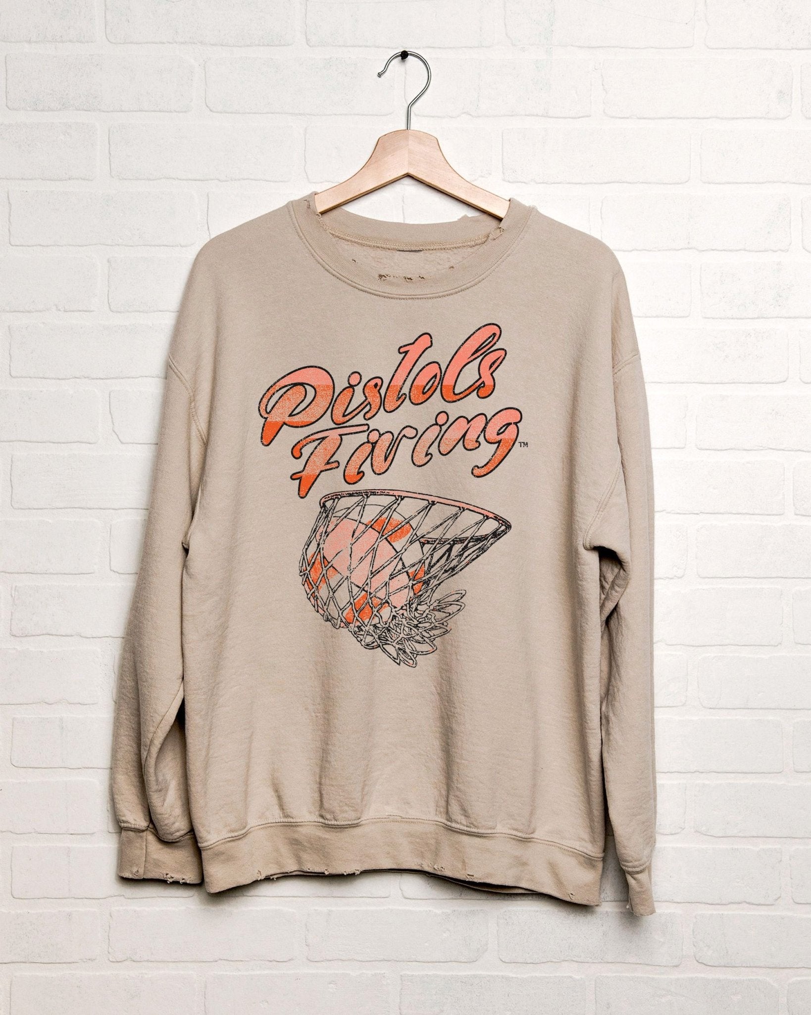 OSU Cowboys Basketball Candy Sand Thrifted Sweatshirt - shoplivylu