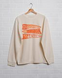 OSU Cowboys Pennant Ivory Corded Crew Sweatshirt - shoplivylu