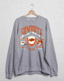 OSU Cowboys Prep Patch Gray Thrifted Sweatshirt
