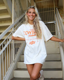 OSU Cowboys Shot Off Off White Thrifted Tee - shoplivylu