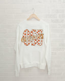OSU Cowboys Twisted Check White Thrifted Sweatshirt - shoplivylu