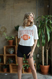 OSU Wonka Football Off White Cropped Tee
