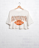 OSU Wonka Football Off White Cropped Tee