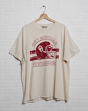 OU Champion Helmet Off White Thrifted Tee - shoplivylu