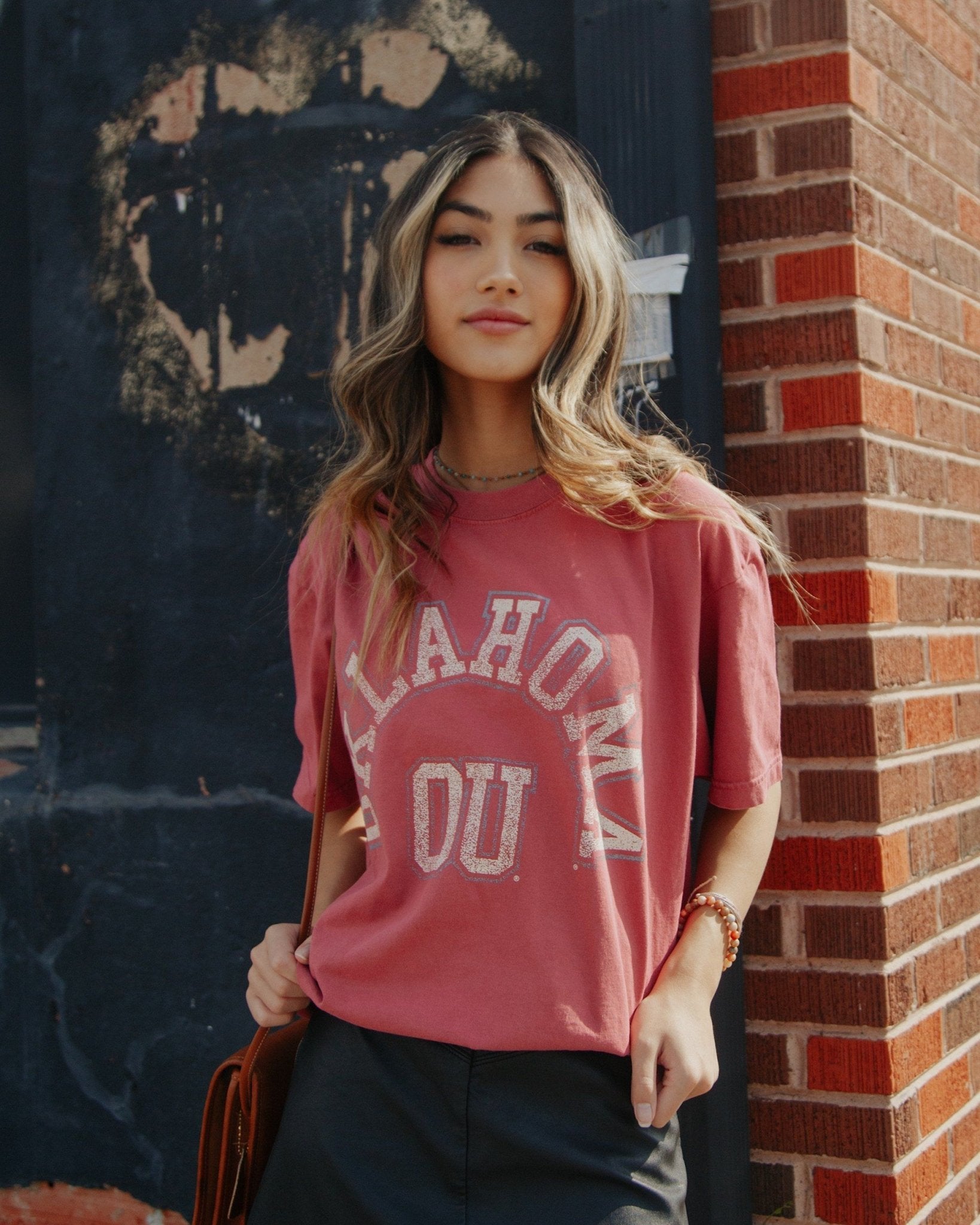 OU Mega Arch Crimson Tee - shoplivylu