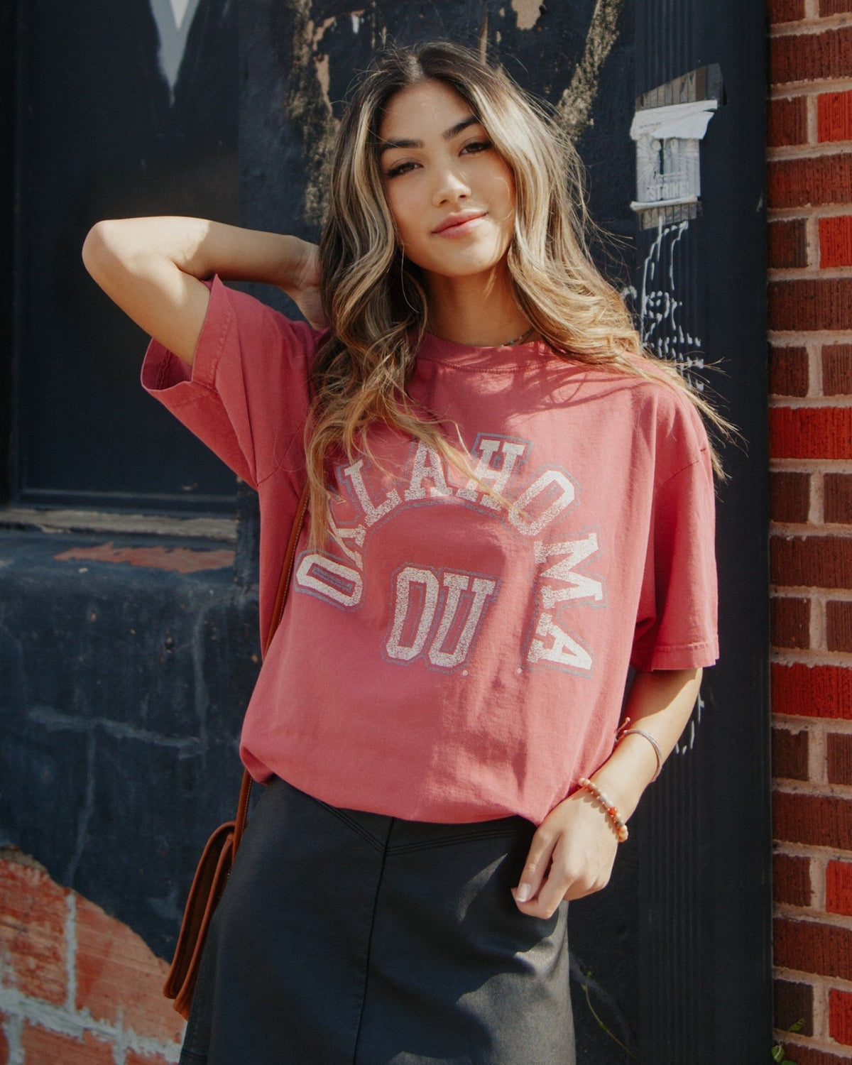 OU Mega Arch Crimson Tee - shoplivylu