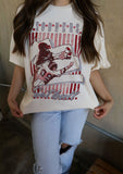 OU Sooners Beach Shade Off White Thrifted Tee