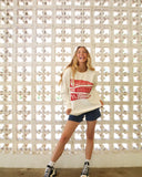 OU Sooners Pennant Sand Thrifted Sweatshirt - shoplivylu