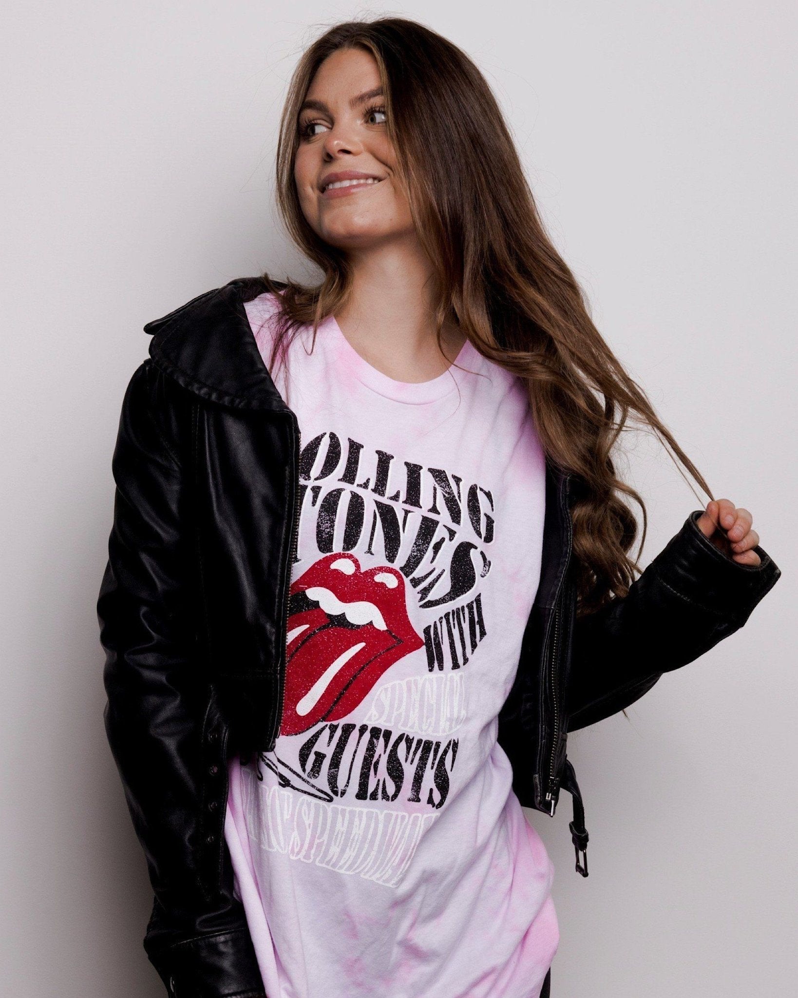 Rolling Stones Altamont Speedway Pink Dream Tie Dye Tee (FINAL SALE) - shoplivylu