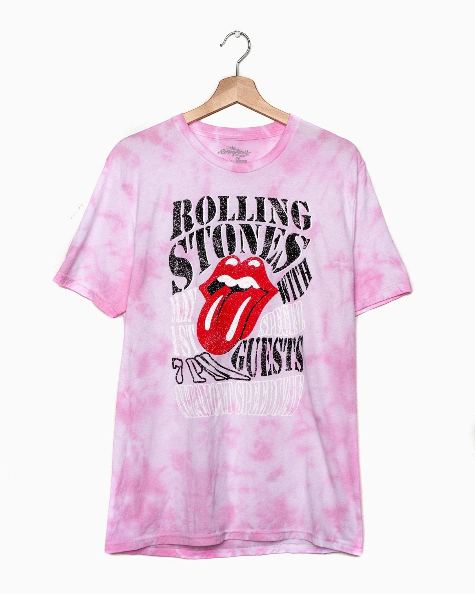 Rolling Stones Altamont Speedway Pink Dream Tie Dye Tee (FINAL SALE) - shoplivylu