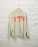 Rolling Stones Arch Sand Thrifted Sweatshirt - shoplivylu