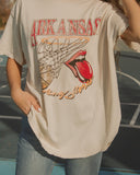 Rolling Stones Arkansas Basketball Net Off White Thrifted Tee - shoplivylu