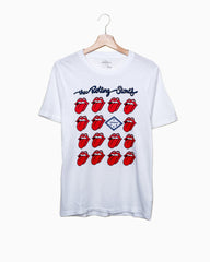 Rolling Stones Arkansas Flag Multi Lick White Tee - shoplivylu