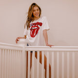Rolling Stones Arkansas Flag Rocker White Tee - shoplivylu