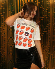 Rolling Stones Auburn Tigers Multi Lick White Tee - shoplivylu