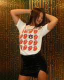 Rolling Stones Auburn Tigers Multi Lick White Tee - shoplivylu