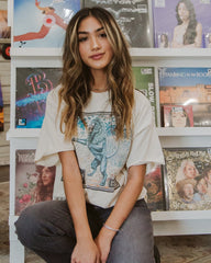 Rolling Stones Babylon Tour Lion Off White Thrifted Distressed Tee (FINAL SALE) - shoplivylu