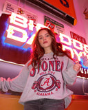 Rolling Stones Bama College Seal Gray Thrifted Sweatshirt