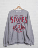 Rolling Stones Bama College Seal Gray Thrifted Sweatshirt