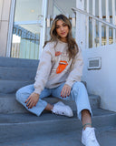 Rolling Stones Cowboys Stoned Sand Thrifted Sweatshirt - shoplivylu
