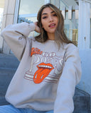 Rolling Stones Cowboys Stoned Sand Thrifted Sweatshirt - shoplivylu