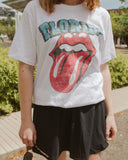 Rolling Stones Florida Flag Rocker White Tee - shoplivylu