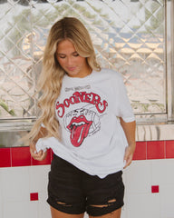 Rolling Stones Here Come The Sooners White Tee - shoplivylu