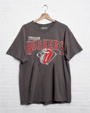 Rolling Stones Huskers Baseball Diamond Off Black Thrifted Tee - shoplivylu