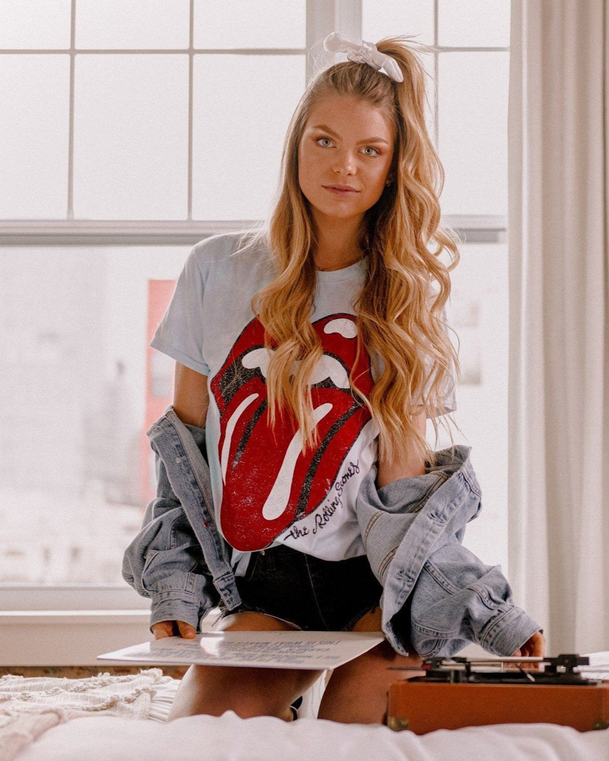 Rolling Stones Lick Turquoise Dream Tie Dye Tee (FINAL SALE) - shoplivylu