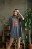 Rolling Stones Longhorns Psych Charcoal Thrifted Tee