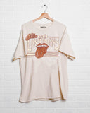 Rolling Stones Longhorns Stoned Off White Thrifted Tee - shoplivylu