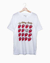 Rolling Stones Louisiana Flag Multi Lick White Tee - shoplivylu