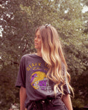 Rolling Stones LSU Helmet Lick Dark Gray Tee - shoplivylu
