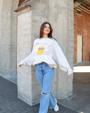 Rolling Stones LSU Tigers Stoned Sand Thrifted Sweatshirt - shoplivylu