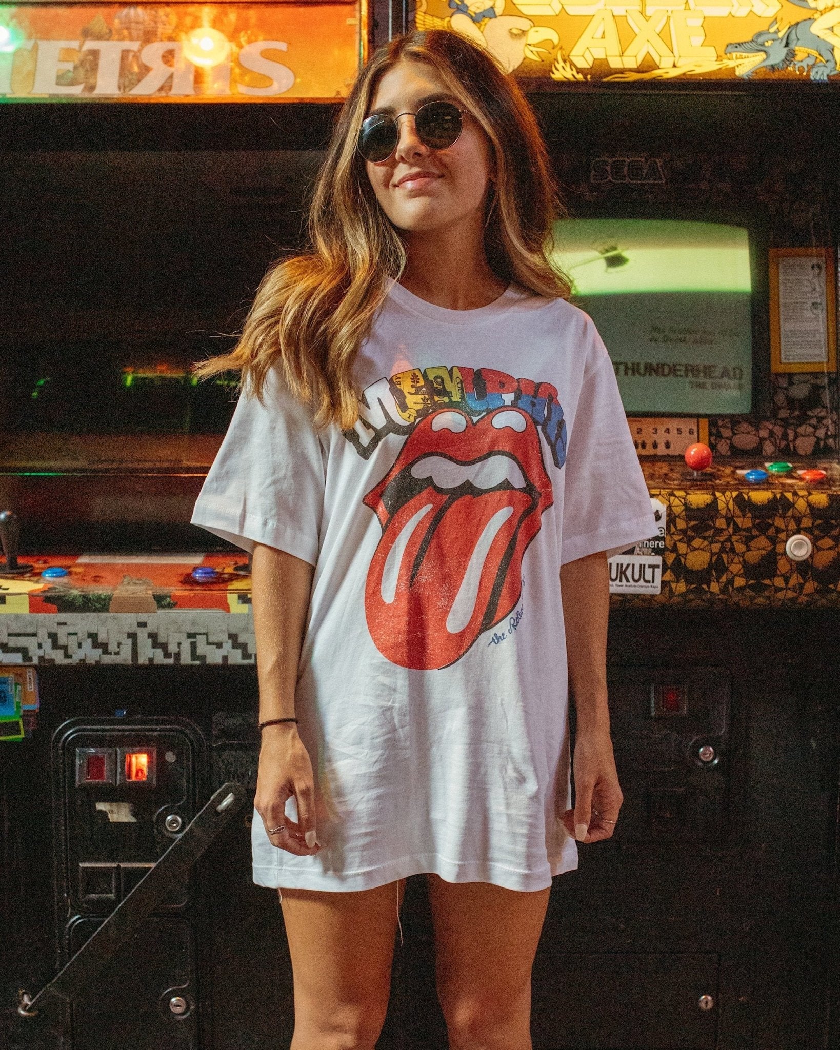 *PRE-ORDER* Rolling Stones Memphis Flag Rocker White Tee - shoplivylu